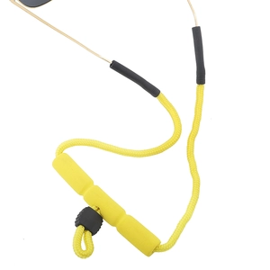 Cordon de lunettes flottant jaune vif pour la plongée avec flotteurs et embouts