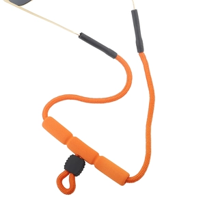 Cordon flottant orange vif pour lunettes avec tube en mousse et boucle réglable
