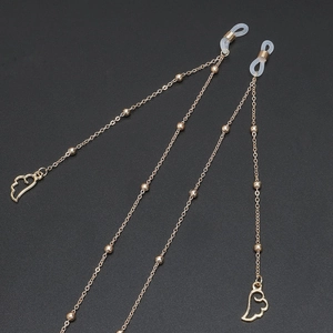 Chaîne Lunettes Alliage Métal Perles Ange Ailes Pendentif Antidérapant Support Lunettes Ajustable Mode Sangle