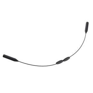 Adjustable black silicone sports glasses strap with non-slip ear hooks for secure fit