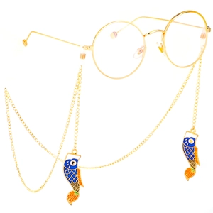 Eyeglass Chain Metal Alloy Lanyard With Enamel Koinobori Carp Streamer Pendants Non-Slip Eyewear Strap Holder For Women