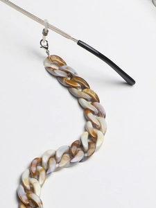 Chaîne de lunettes tendance en acrylique léopard avec texture marbre et boucles antidérapantes