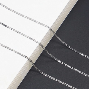 Stainless Steel Eyeglasses Chain Simple Non-Slip Neck Strap Eyewear Holder Flat Link Chain With Silicone Loops