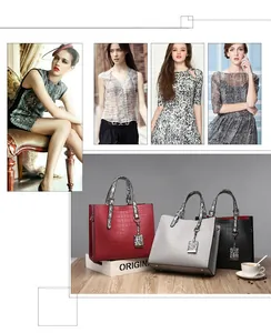 Three crocodile embossed tote bags in red, grey, and black with snake print handles