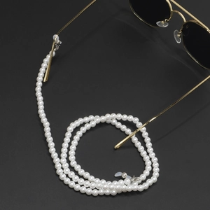 Faux Artificial Pearl Glasses Chain Metal Alloy Anti Slip Eyeglass Strap Lanyard Fashion Neck Cord Holder For Women
