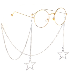 Chaîne De Lunettes Métal Antidérapant Cordon De Lunettes Avec Pendentif Étoile Support De Lunettes Décoratif