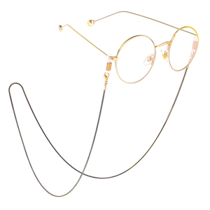 Copper Metal Glasses Chain Snake Bone Neck Strap Anti Slip Silicone Loop Eyewear Holder Retro Elegant Lanyard Accessories