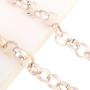 Catena per occhiali spessa in oro minimalista con maglie in CCB lucido per presa antiscivolo