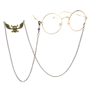 Glasses Chain Metal Eyeglass Lanyard Anti-Lost Retro Punk Skull Wing Charm Sunglasses Strap Accessories For Women Men