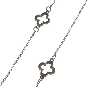 Vintage Bronze Alloy Four Leaf Clover Hollow Out Anti Slip Glasses Chain For Women Eyewear Sunglasses Strap Holder