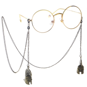 Eyeglass Chain Metal Bronze Punk Retro Spartan Roman Helmet Sword Pendant Anti Slip Holder For Reading Glasses Sunglasses