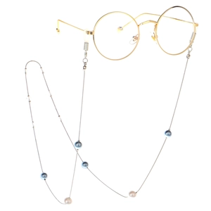 Élégante Chaîne De Lunettes En Künstliche Perles Simili Métal Cordon De Support De Lunettes Antidérapant Pour Femmes Mode Simple