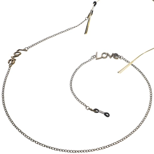 Chaîne de lunettes rétro en bronze avec lettres Love et boucles antidérapantes