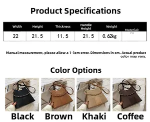 Detailed size specifications for crocodile pattern bucket bag with 22cm width measurements