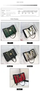 Spécifications de taille et options de couleurs pour le sac à main matelassé chic