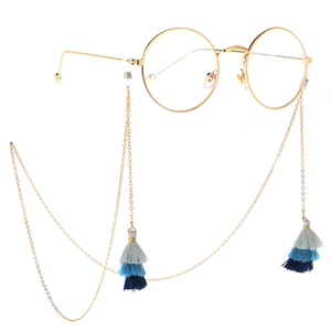 Fashion Glasses Chain Alloy Metal Lanyard With Gradient Tassel Anti Slip Sunglasses Strap For Women
