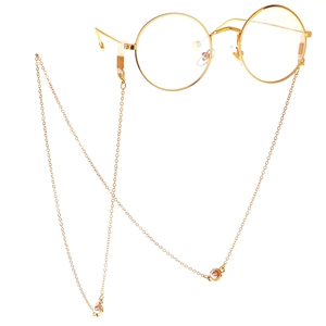 Chaîne De Lunettes En Métal Doré À La Mode Avec Fausse Künstliche Perle Cordon Antidérapant Pour Lunettes De Lecture