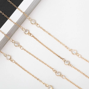 Metal Zircon Glasses Chain Anti-Slip Eyewear Lanyard For Sunglasses Fashion Decorative Neck Cord Holder