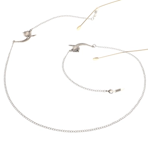 Chaîne De Lunettes En Métal Fleur De Tulipe Rétro Argent Cordon De Lunettes Antidérapant Accessoire Mode Femmes