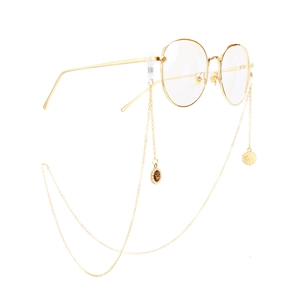 Chaîne De Lunettes À La Mode Antidérapante En Métal Doré Avec Pendentif Couronne Künstliche Perle Cordon Décoratif Pour Femmes