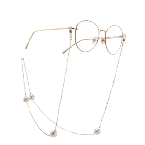 Elegant Faux Artificial Pearl Glasses Chain Anti Slip Metal Eyeglass Strap Holder Fashion Eyewear Accessory For Sunglasses