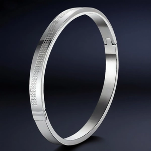 Minimalistischer Edelstahl Armreif Wabenstruktur Klappbar Ovales Design Für Damen Herren Punk Hip Hop Mode Schmuck