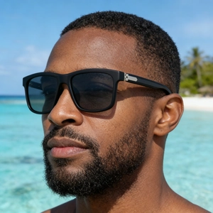 Men Polarized Sunglasses TAC Lens UV400 Square Frame Fashion Outdoor Driving Eyewear Matte Finish