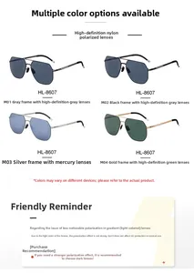 Comparaison détaillée de lunettes aviateur avec montures grise, noire, argent et or