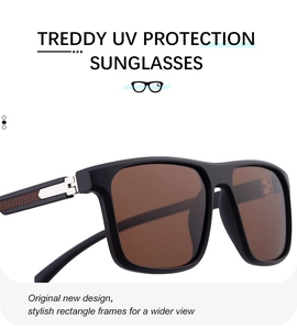 Detail view of foldable matte black square sunglasses with UV protection and silver hinges