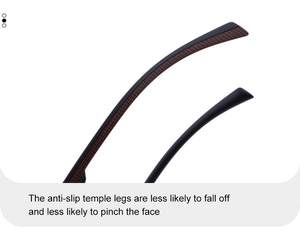 Macro detail of anti-slip matte sunglasses temples with textured inner grip for comfort