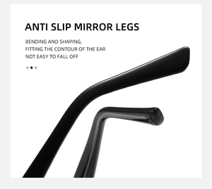 Macro detail of anti-slip black resin mirror legs with ergonomic curved design