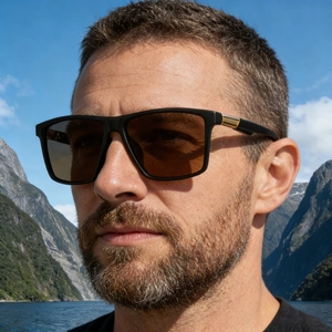 Lunettes De Soleil Polarisées TAC Carrées Hommes UV400 Conduite Sport PC Plastique Cadre Métal Mode Chic Lunettes