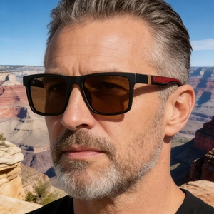 Square Polarized Sunglasses Retro Matte PC Frame TAC Lens UV400 Protection Outdoor Driving Fashion Eyewear For Men