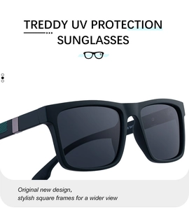 Detail view of square matte black polarized sunglasses with green anti-slip temple texture
