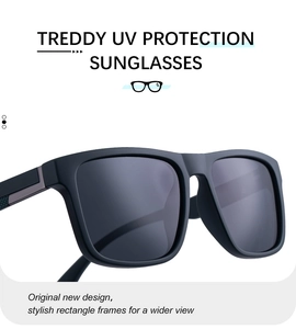 Macro detail of matte black rectangular sunglasses with brushed silver temple accents