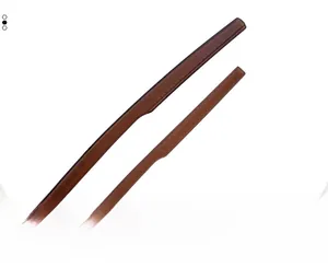 Detail of translucent brown TR90 glasses temples with non-slip texture and size engraving