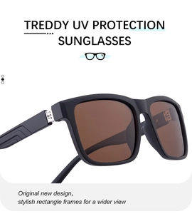 Detail of silver metal hinge and matte black frame on square polarized sunglasses