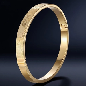 Edelstahl Armreif Graviert LIEBE Herzschlag Kleeblatt Verschluss Geometrisch Oval Modeschmuck Für Paare