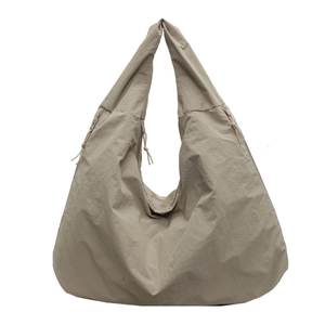 2024 stylish khaki puffy tote bag made of lightweight parachute fabric for women