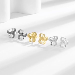 Orecchini A Lobo Con Fiocco Eleganti Trama Intrecciata Cava Stile Francese Gioielli In Rame Con Perno In Argento Per Donna Moda
