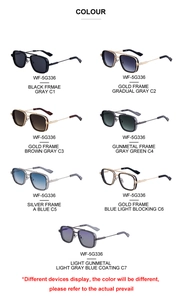 Comparaison détaillée de divers modèles de lunettes aviateur carrées en métal multicolores
