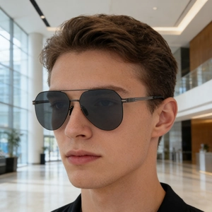 Herren Polarisierte Aviator Sonnenbrille Nylonlinse Edelstahlrahmen Mode UV400 Outdoor Sonnenschutz Driving Eyewear