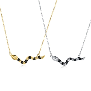 Collana Con Ciondolo A Serpente Vintage Rame Smalto Forma Animale Stile Hip Hop Retro Catena Clavicola Per Donne Uomini