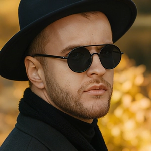 Lunettes de Soleil Ovales Rétro pour Hommes Femmes Monture en Alliage de Zinc Double Pont Protection UV400 Vintage Steampunk Lunettes de Mode Extérieure