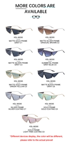 Collection of oversized punk cat-eye sunglasses in nine metallic frame and lens colors