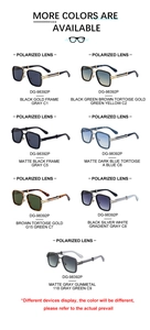 Collection de lunettes de soleil polarisées avec monture double pont et sept coloris