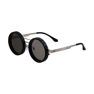 Polarized ND sunglasses with adjustable rotating lens and industrial metal hollow arms