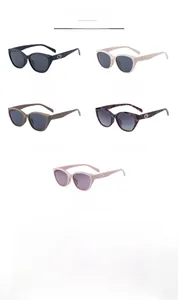 Cat eye polarized sunglasses KS-3911 detail in five colors with metal temple decor