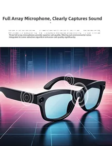 Smart AI glasses featuring a triple microphone array and AI noise reduction technology