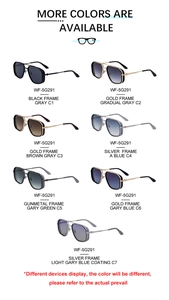 Collection de lunettes de soleil carrées en métal avec diverses teintes de verres